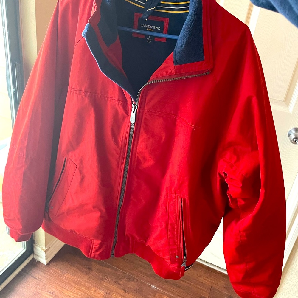 LAND’S END Red Bomber Jacket size XL